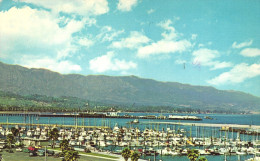 SANTA BARBARA, YACHT HARBOR, PORT, BOATS, CARS, ARCHITECTURE, CALIFORNIA, UNITED STATES, POSTCARD - Santa Barbara