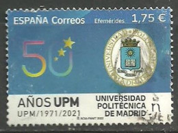 ESPAGNE SPANIEN SPAIN ESPAÑA 2022 50 ANIV POLYTECHNIC UNIVERSITY OF MADRID 1971-2021 USE ED 5567 MI 5618 YT 5323 SG 5567 - Usati