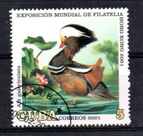 CUBA - 2001 - CANARDS - DUCKS - OISEAUX - BIRDS - CANARDS MANDARINS - Oblitéré - CTO - 5 - - Gebruikt