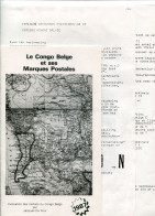 CONGO 2 Bladzijden PRINSENOPLAGE + Marques Postales Cachets Du Congo Belge - Stempels Stations Concentration - Regionale - Cancellations