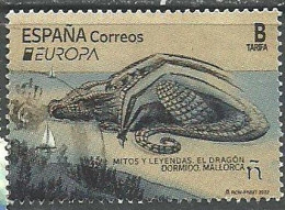 ESPAGNE SPANIEN SPAIN ESPAÑA 2022 EUROPE MYTHS AND LEGENDS:SLEEPING DRAGON. MAJORCA USED ED 5572 MI 5623 YT 5328 SG 5572 - Gebraucht