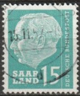 Saarland1957 MiNr.388  O Gestempelt Bundespräsident Theodor Heuss ( A3780/2 ) - Gebraucht