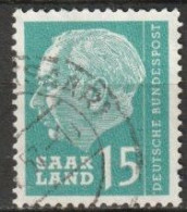 Saarland1957 MiNr.388  O Gestempelt Bundespräsident Theodor Heuss ( A4255 ) - Gebraucht