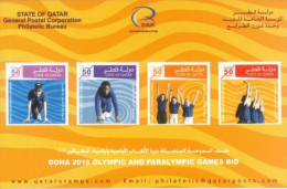 QATAR  - 2007, POSTAL STAMPS BULETIN OF DOHA OLYMPIC & PARALYMPIC GAMES BID  AND TECHNICAL DETAILS. - Qatar