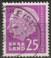 Saarland1957 MiNr.390  O Gestempelt Bundespräsident Theodor Heuss ( A4360/2 ) - Gebraucht