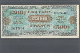 BILLET DU TRÉSOR-500F DRAPEAU -SANS N°SERIE  -VF21 /01- 1 PLI -PAS D'ÉPINGLAGE -TTB+ (VF+) - 1944 Drapeau/Francia