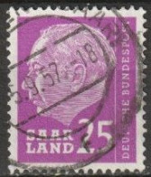 Saarland1957 MiNr.390  O Gestempelt Bundespräsident Theodor Heuss ( A4517 ) - Usados