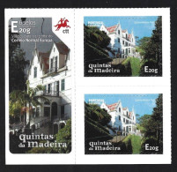 Quinta Monte Palace On Madeira Island. Two Adhesive Stamps. Hotel. Tropical Garden. Funchal. Atlantic Ocean. Tourism. - Hostelería - Horesca