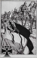 CPA Guerre 14-18 Patriotique Germany Kaiser Guillaume II Non Circulé Militaria Croix De Fer - Autres & Non Classés