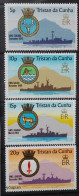 Tristan Da Cunha 1977, Coats Of Army Of Royal Navy Ships, MNH Stamps Set - Tristan Da Cunha