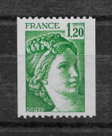 Sabine De Gandon N° 2103a De 1980 (N° Rouge) ** TTBE - Cote Y&T 2024 De 2 € - 1977-1981 Sabine (Gandon)