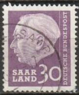 Saarland1957 MiNr.391  O Gestempelt Bundespräsident Theodor Heuss ( A135/2 ) - Gebraucht