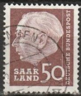 Saarland1957 MiNr.393  O Gestempelt Bundespräsident Theodor Heuss ( A153/2 ) - Gebraucht