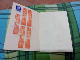 TESSERA REGIA UNIVERSITARIA 1945 CON 5 MARCHE 1,50 LIRE + FRANCOBOLLO 50 CENTESIMI SOPRASTAMPATO P.M.- 1945 - Revenue Stamps