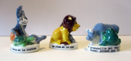 Fèves Brillantes  - Les Fables De La Fontaine X 3 - Alcara 2006 - Frais Du Site Déduits - Dieren