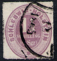 1865 Auf 1 1/3 Shillinge Violettbraun - Schleswig Holstein Nr. 10 - Tief Signiert - Schleswig-Holstein