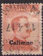 Italie - Egée Calimno - Calino N° 9 Belle Oblitération Centrée De 1917 (H20) - Egée (Calino)