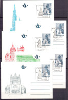 1985 : BK34/38 - Pausbezoek - Pope Visit - Paus Johannes-Paulus II - Gestempeld - Cartes Postales Illustrées (1971-2014) [BK]