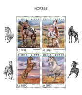  SIERRA LEONE 2018 MNH  Horses  Michel Code: 9966-9969. Scott Code: 4886. Yvert&Tellier Code: 8106-8109 - Sierra Leone (1961-...)