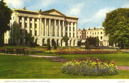 CHELTENHAM, GLOUCESTERSHIRE, ARCHITECTURE, QUEENS HOTEL, IMPERIAL GARDENS, ENGLAND, UNITED KINGDOM, POSTCARD - Cheltenham