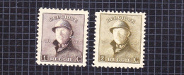 1919 Nr 165-66* Met Scharnier.Koning Albert I Met Helm. - 1919-1920 Albert Met Helm