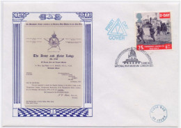 Army And Navy Lodge No. 2738, Trovel, D Day, Hand Shake, Freemasonry, Masonic Limited Edition Only 75 Cover Issued - Vrijmetselarij