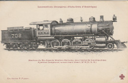 Train Locomotive états Unis Machine N°702 Compound Du Rio-grandé Western Railway éd Fleury - Treinen