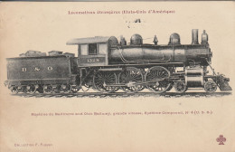 Train Locomotive états Unis Machine N°1328 Compound De Baltimore And Ohio Railway éd Fleury - Treinen