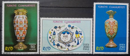 Türkiye 1975, RDC - Porcelaine From Türkiye, Iran And Pakistan, MNH Stamps Set - Neufs