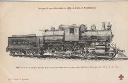 Train Locomotive états Unis Machine N°512 Compound Du Lehigh Valley Railway  éd Fleury - Treinen