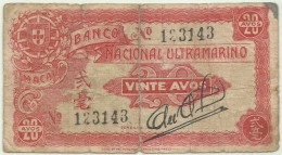 MACAU - 20 Avos - ND ( 1944 ) - Pick 20 - PORTUGAL - Macau