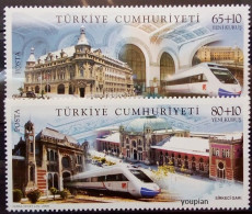Türkiye 2008, Railway Stations, MNH Stamps Set - Unused Stamps