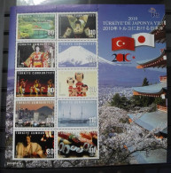 Türkiye 2010, Japanese Year In Türkiye, MNH Sheetlet - Neufs