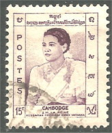 XW01-2266 Cambodge Reine Kossamak Merrirat - Cambogia