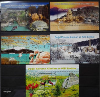 Türkiye 2016-2019, National Parks, Five MNH S/S - Nuovi