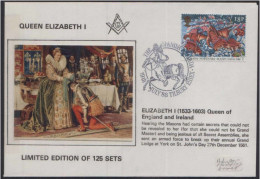 Queen Elizabeth I Sent Armed Forces To Break Masonic Meeting At Grand Lodge At York Freemasonry Limited Edition Cover - Freimaurerei