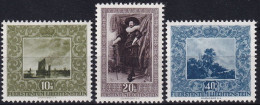 MiNr. 301 - 303 Liechtenstein 1951, 24. Juli. Gemälde Aus Der Fürstlichen Gemäldegalerie, Vaduz (II) - Postfrisch/**/MNH - Neufs