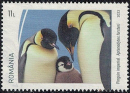 Roumanie 2023 Oblitéré Used Animal Oiseau Aptenodytes Forsteri Manchot Empereur Y&T RO 7003 SU - Used Stamps