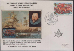 Sir Francis Drake Lodge 2649 Explorer Ship  Freemasonry Limited Edition Of 125 Sets Only Masonic Cover Great Britain - Vrijmetselarij