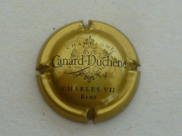Plaque Muselet, CHAMPAGNE CANARD DUCHENE, CUVEE CHARLES VII, Doré - Canard Duchêne