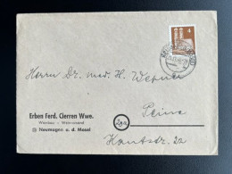 GERMANY 1950 LETTER NEUMAGEN AN DER MOSEL TO PEINE 23-11-1950 DUITSLAND DEUTSCHLAND - Cartas & Documentos