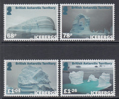 2019 British Antarctic Territory Icebergs Complete Set Of 4 MNH - Unused Stamps
