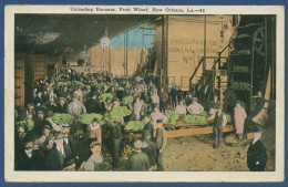 Entladen Von Bananen Fruit Wharf New Orleans Louisiana, Gelaufen 1926 (AK3497) - New Orleans