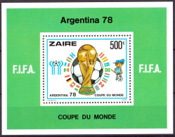 Kongo Zaire Block 18 Postfrisch Fußball 1978 #GB672 - Sonstige & Ohne Zuordnung