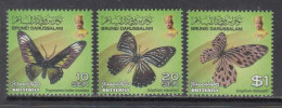2012 Brunei Butterflies SERIES ONE Complete Set Of 3 MNH - Brunei (1984-...)