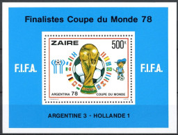 Kongo Zaire Block 19 Postfrisch Fußball WM 1978 #GB666 - Sonstige & Ohne Zuordnung