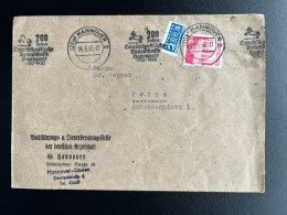 GERMANY 1950 LETTER HANNOVER TO PEINE 26-05-1950 DUITSLAND DEUTSCHLAND - Cartas & Documentos