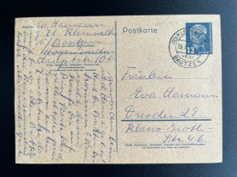 EAST GERMANY DDR 1952 POSTCARD KLEINWELKA BAUTZEN TO DRESDEN 29-07-1952 OOST DUITSLAND DEUTSCHLAND - Postkaarten - Gebruikt