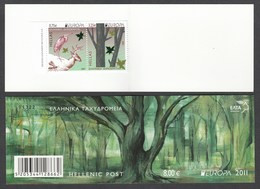 Greece 2011 Europa Cept "Forests" 2-Side Perforated Set MNH In Booklet - Unused Stamps