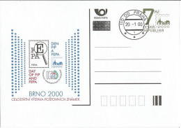 CDV 55 Czech Republic  Brno 2000 Stamp Exhibition Day Of FIP And FEPA 2000 - Postcards